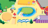 3D主題場景紙模-快樂的遊樂園