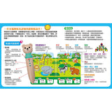 Happy Talk點讀黏貼有聲遊戲書【4本魔鬼氈黏貼遊戲書+幼福熊點讀筆(可學習中、英、台、客語四種發音)】